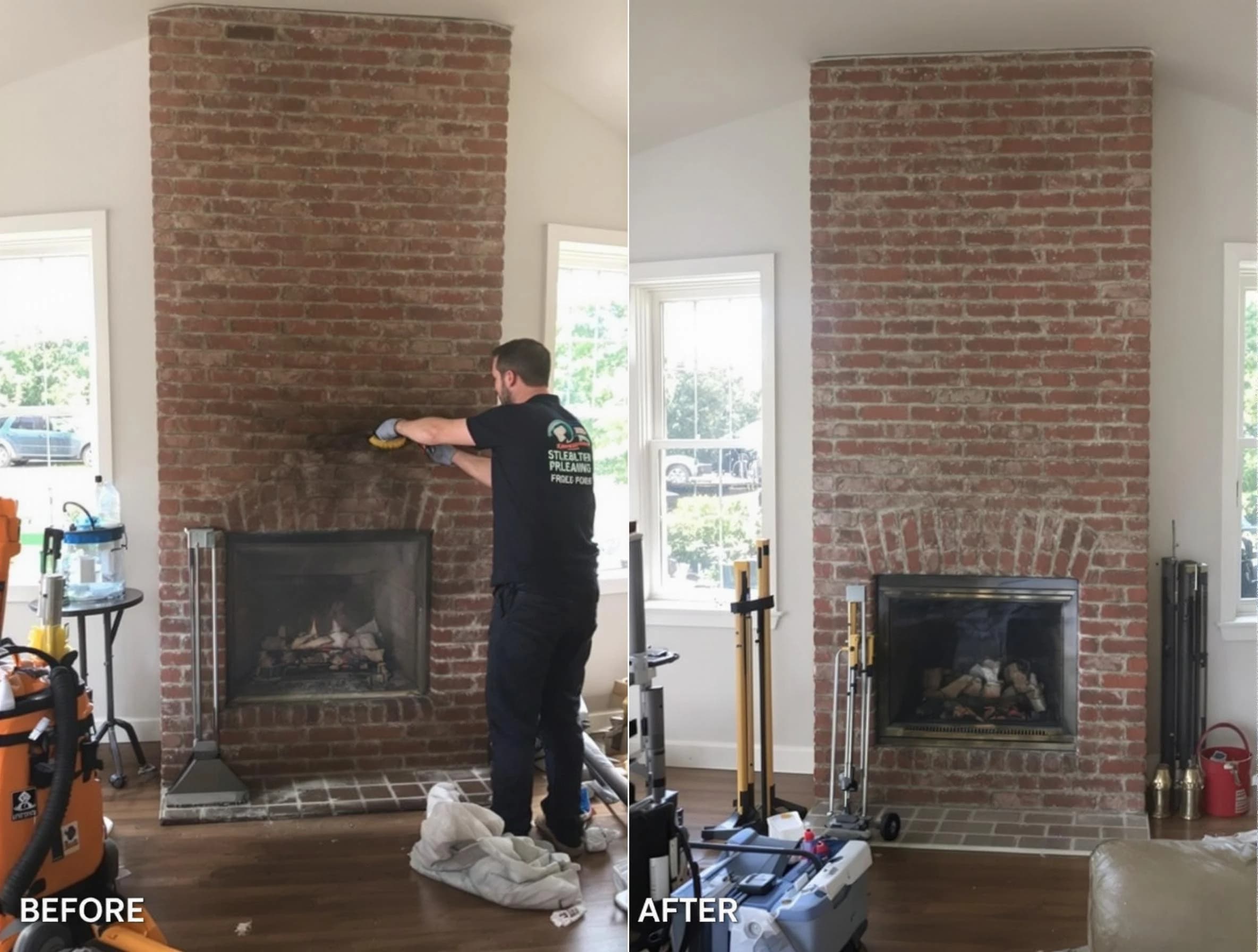 Finished chimney sweeping service by Locust Grove Chimney Sweep in Locust Grove, GA