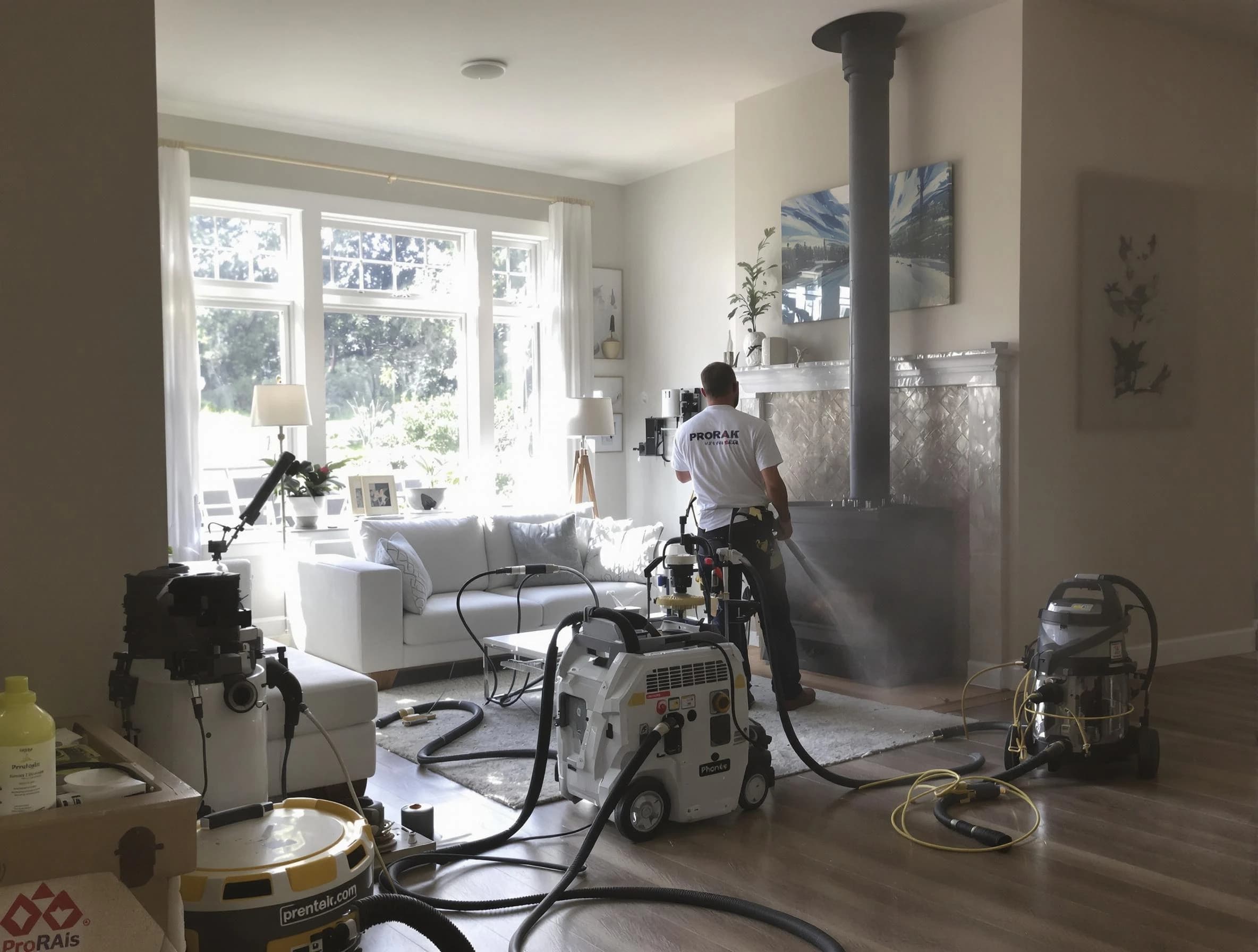 Soot removal service by Locust Grove Chimney Sweep for a fireplace in Locust Grove, GA