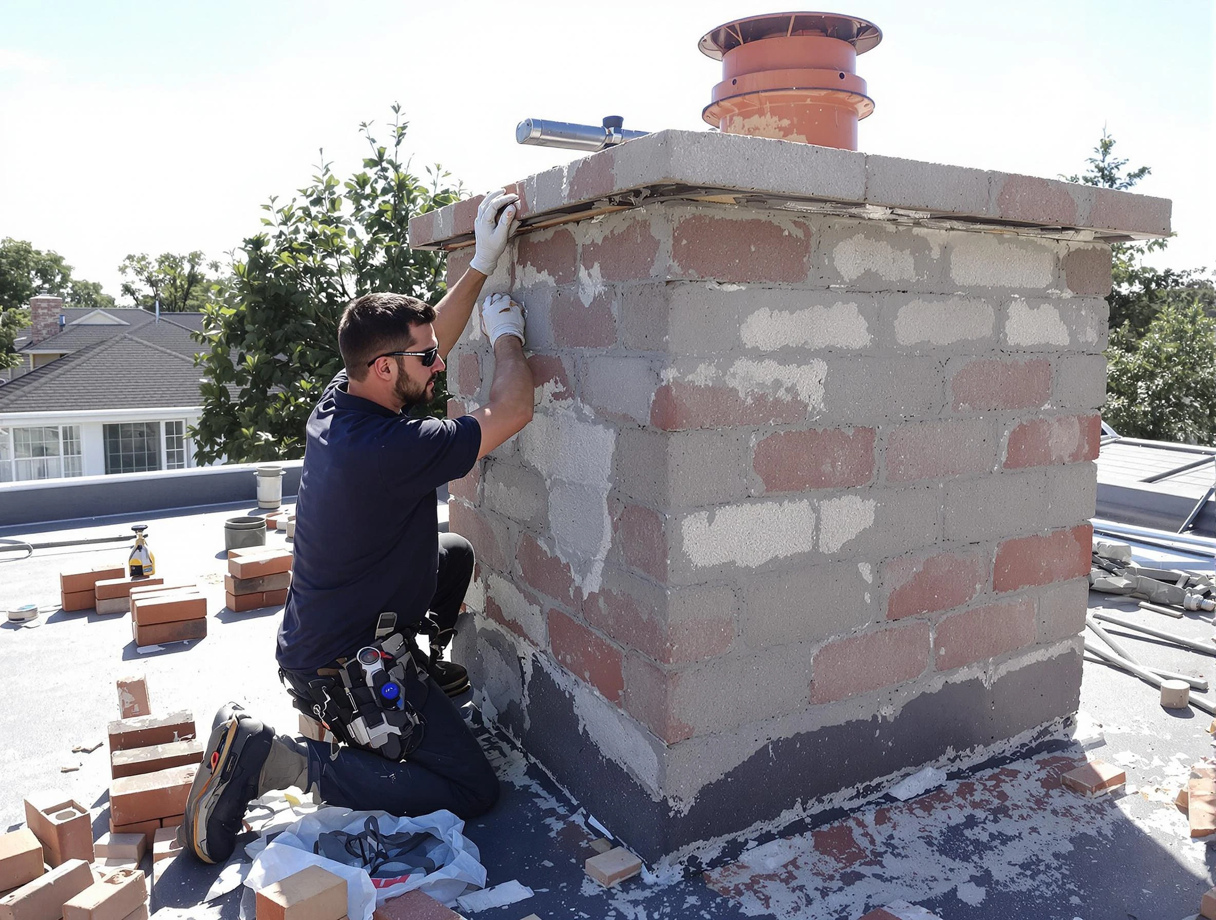 Advanced chimney repair process by Locust Grove Chimney Sweep in Locust Grove, GA
