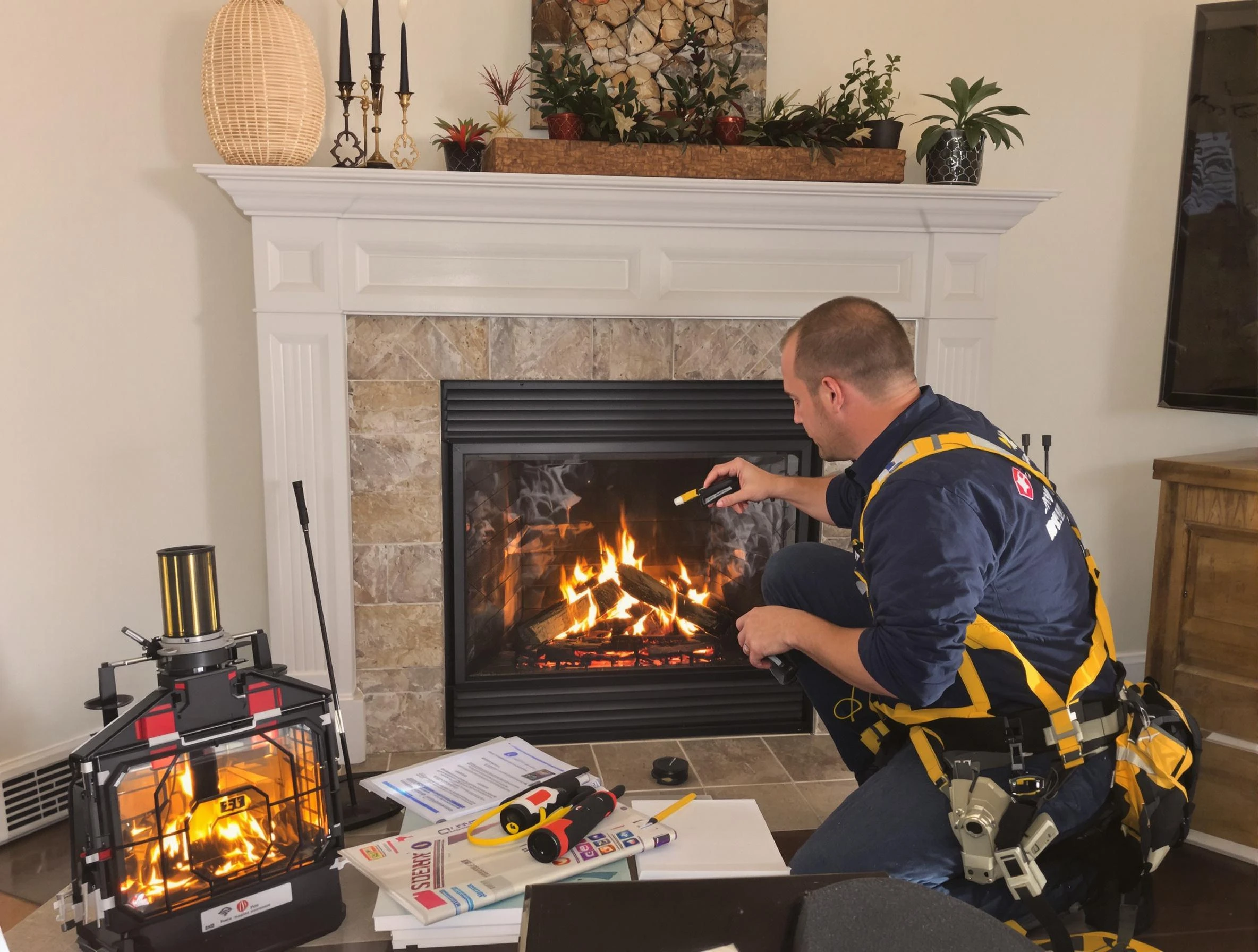 Safety-focused fireplace inspection by Locust Grove Chimney Sweep in Locust Grove, GA